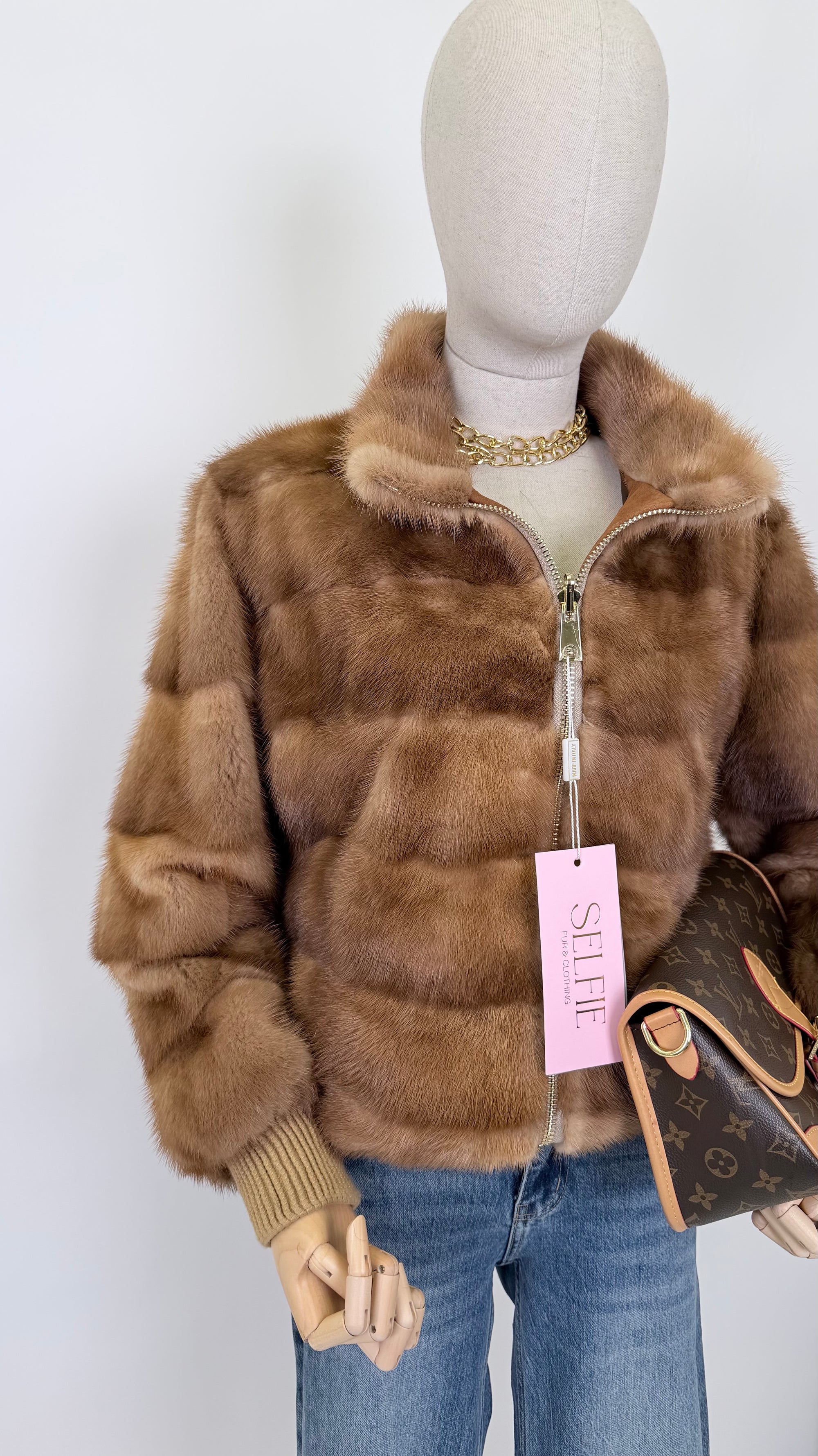 Bomber in visone orizzontale Callis