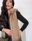 Gilet visone luxury degrade