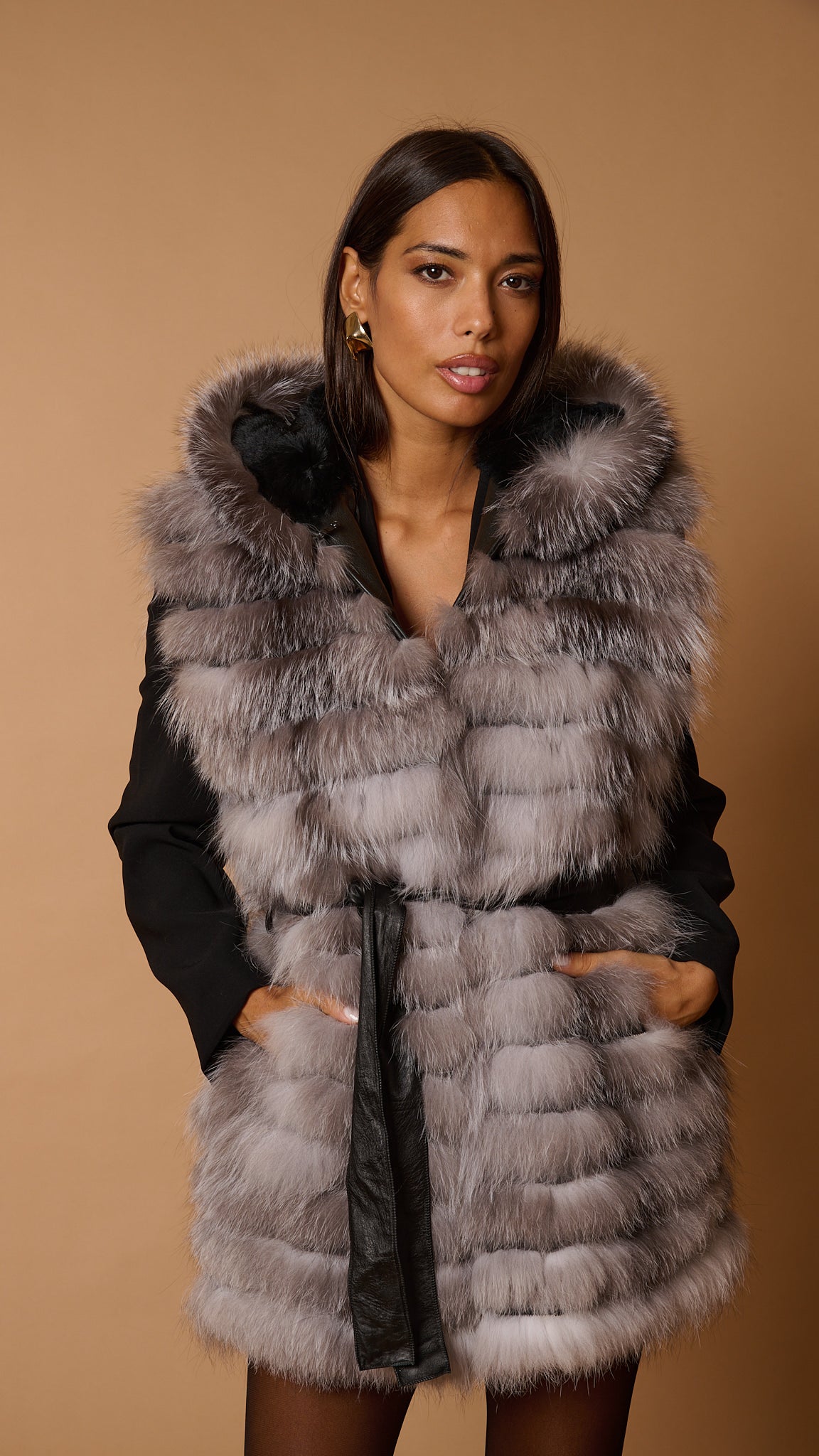 Gilet volpe leonie argento