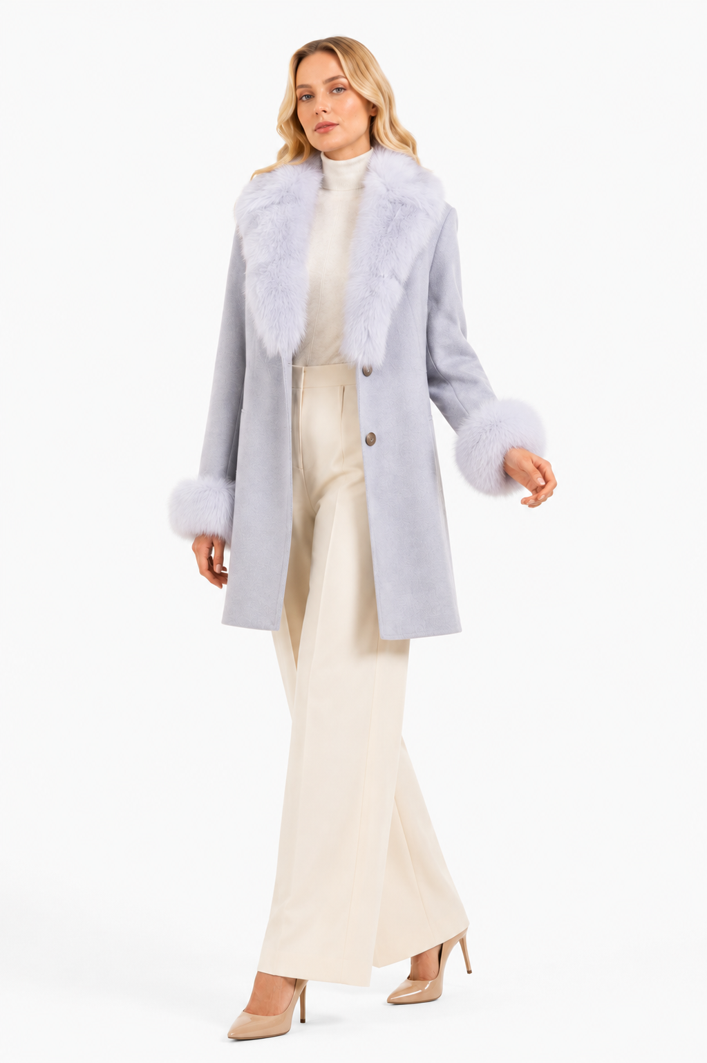 Cappotto baronetto bordi volpe