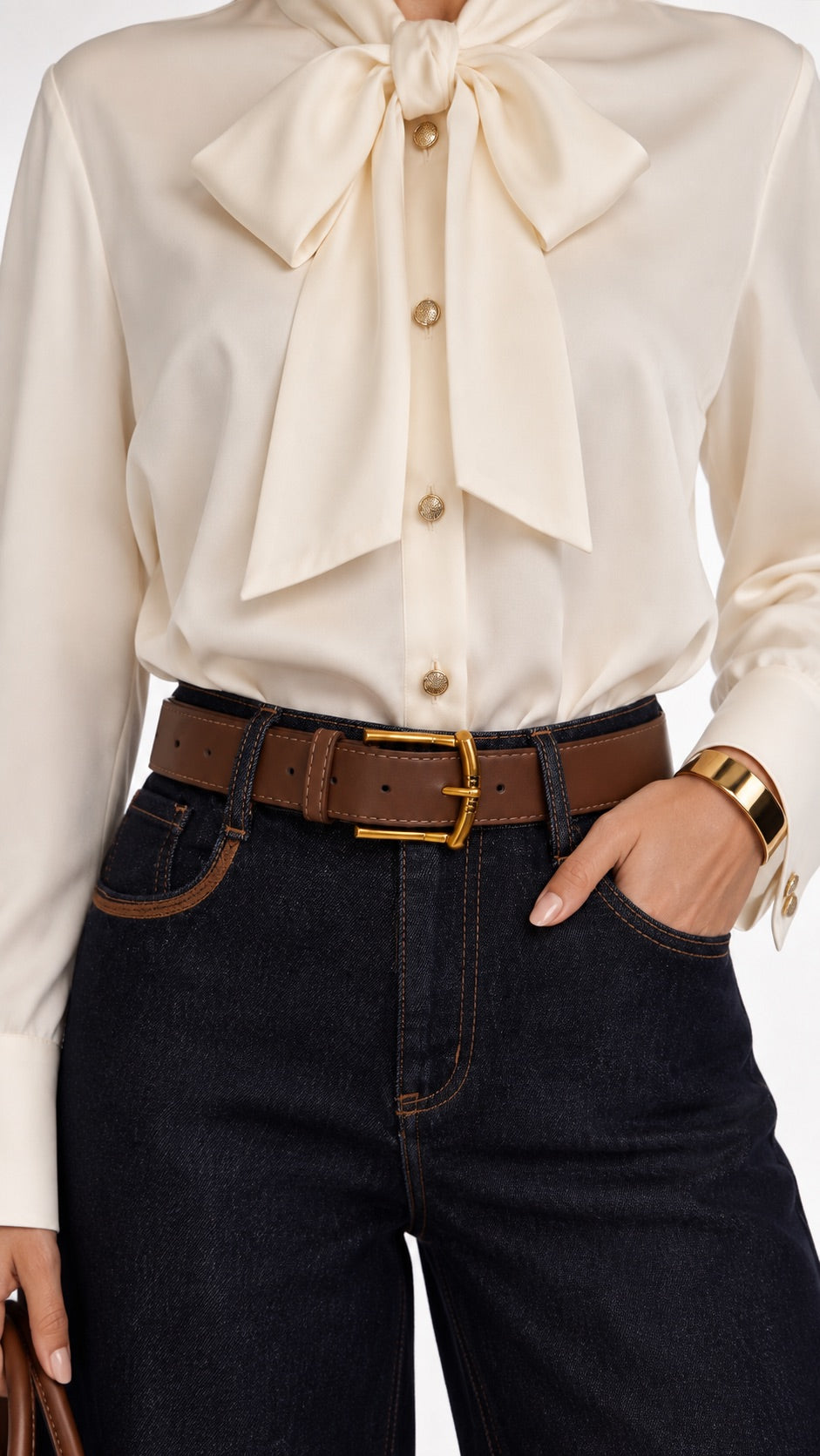 Jeans STACY dettaglio camel