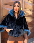 Cappa  in visone Blue