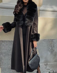 Cappotto monopetto bordi in  volpe black