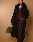 SAVANN Luxury COAT 100% lana black