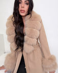 Cappotto luxury volpe camel