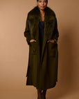 Drama luxury coat green