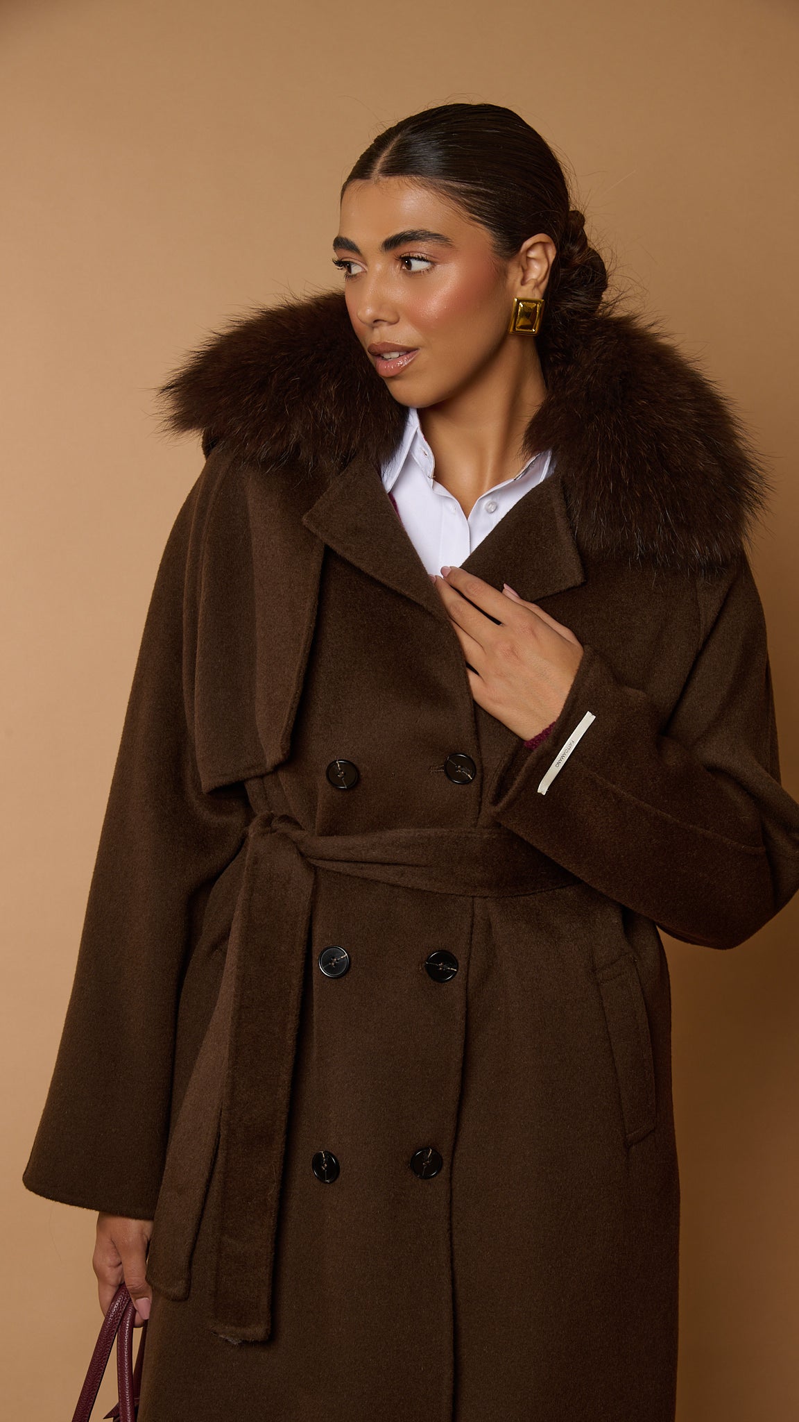 SAVANN Luxury COAT 100% lana Brown