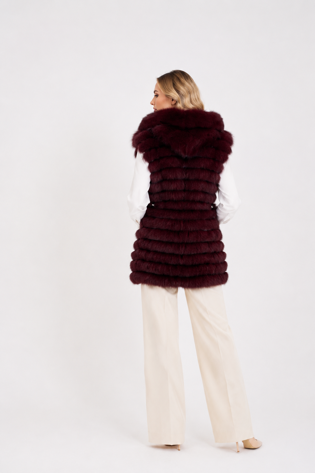 Gilet volpe Marzia bordeaux