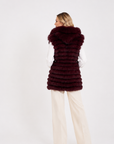 Gilet volpe Marzia bordeaux