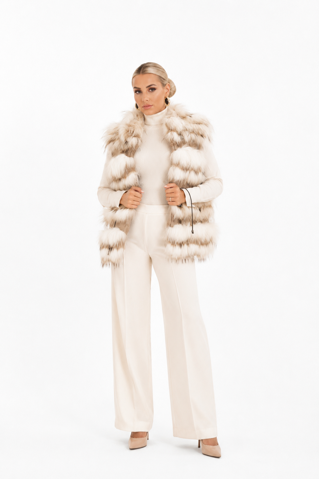 Gilet volpe amaranto