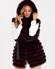 Gilet volpe Marzia bordeaux