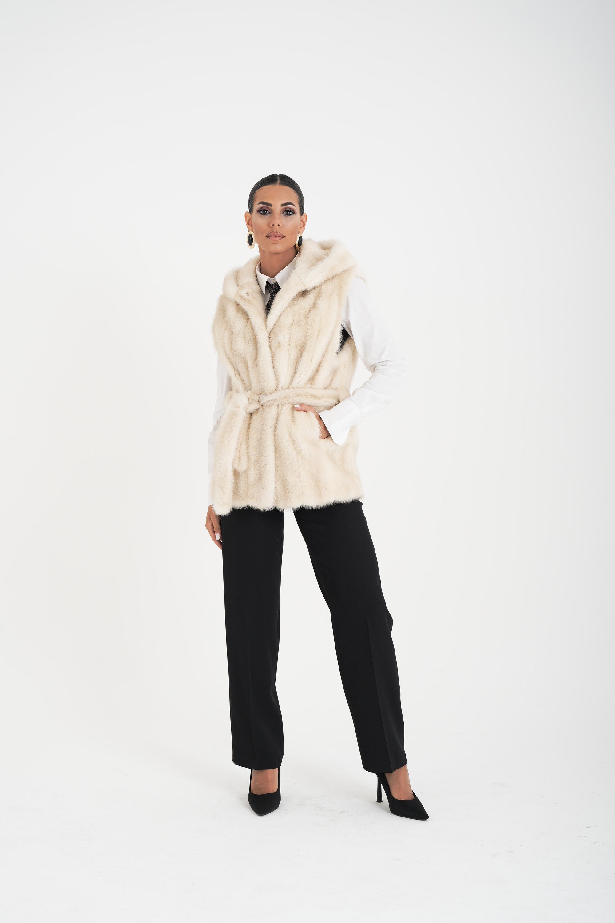 Gilet visone Sabrina
