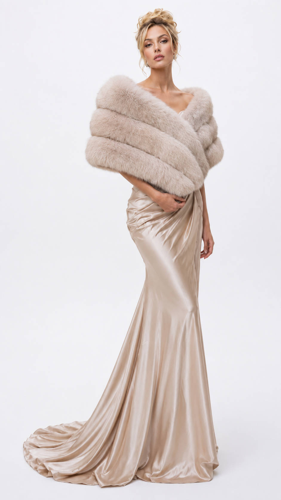 Stola in volpe champagne Luxury