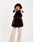 Gilet volpe Marzia bordeaux