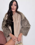 Visone maniche  in volpe luxury