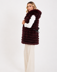 Gilet volpe Marzia bordeaux