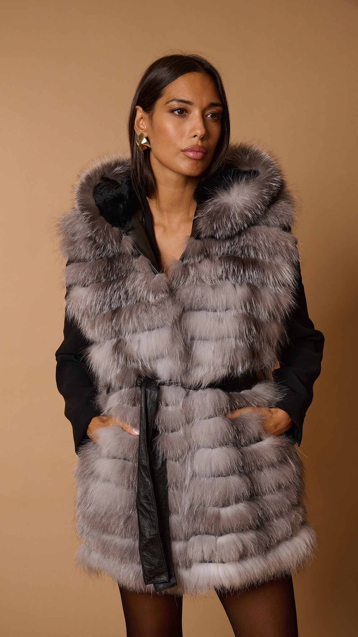 Gilet volpe leonie argento