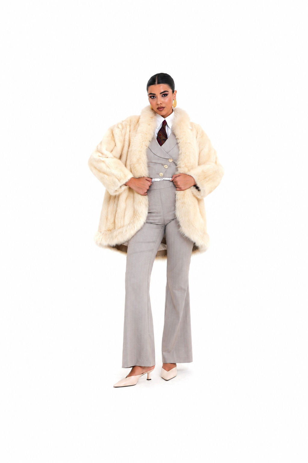 Visone bordato volpe Gabrielle Luxury