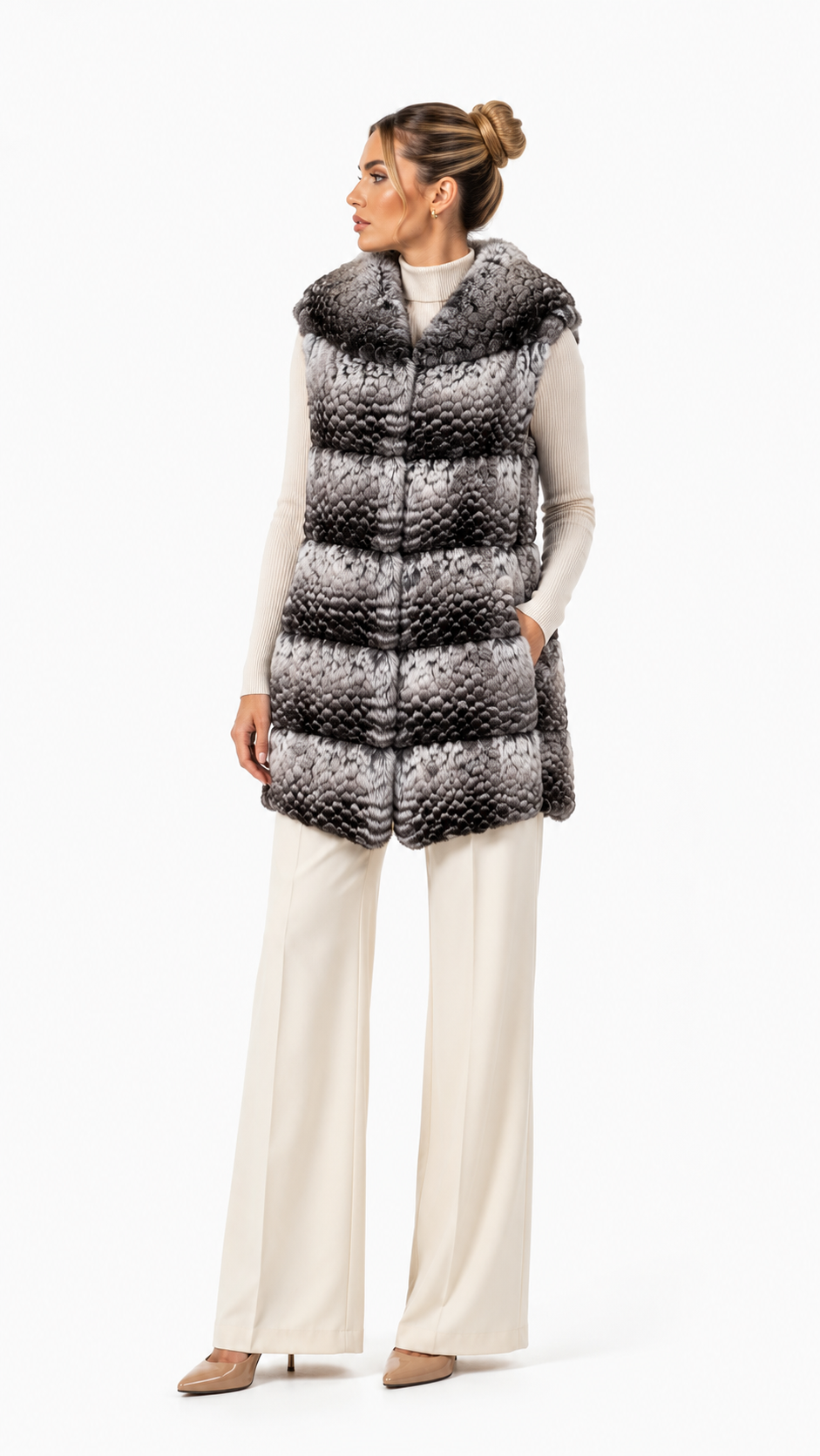 Gilet in cincilla’ Agata Luxury
