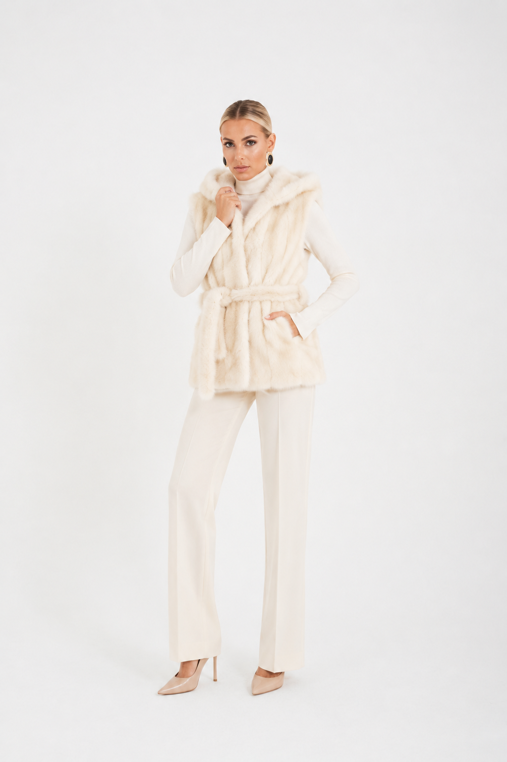 Gilet visone Sabrina
