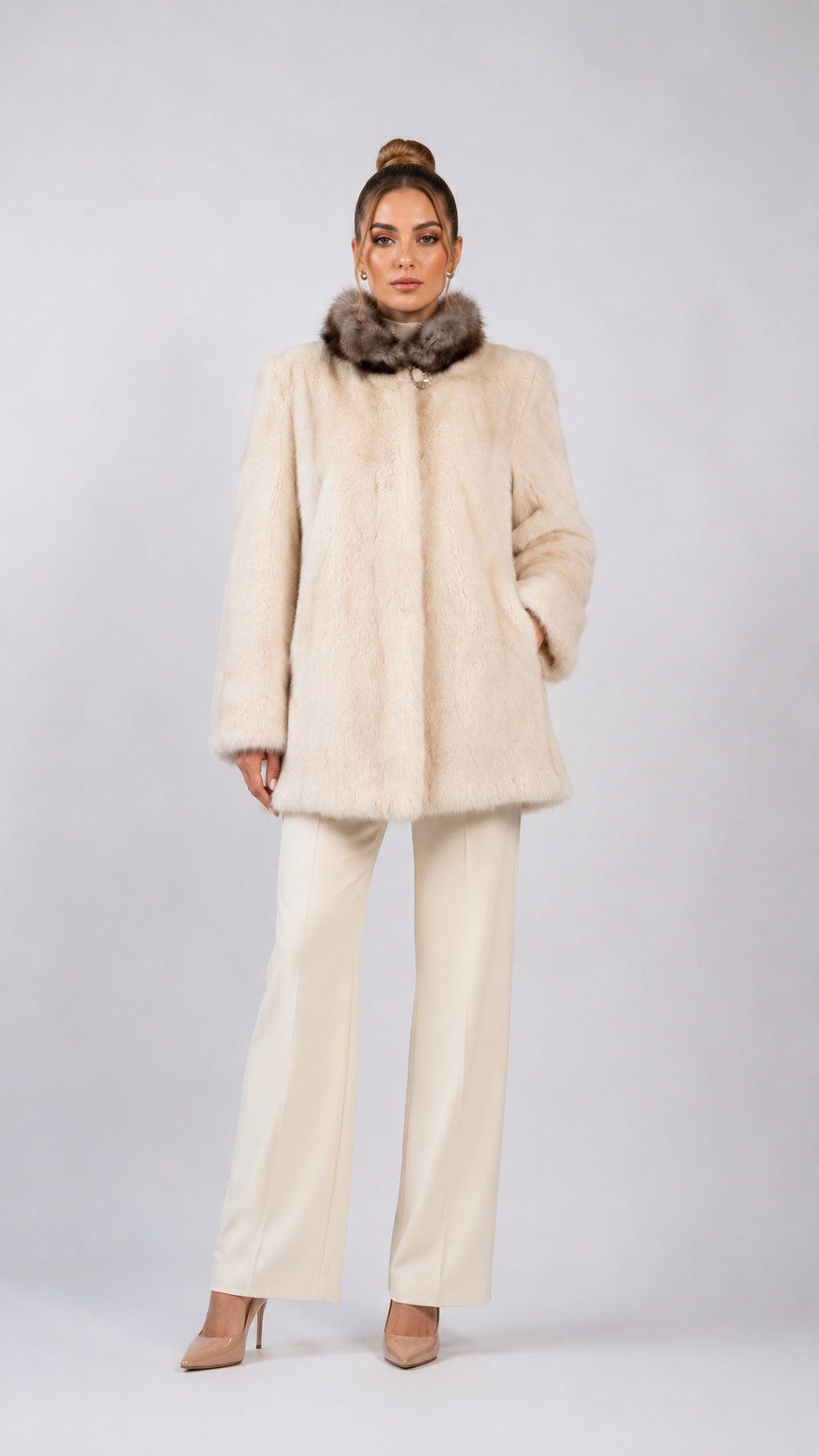 Visone collo zibellino madene luxury