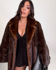 Cappotto in visone nocciola AA6567