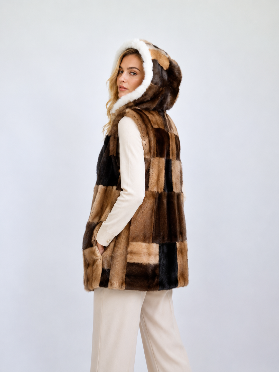 Gilet visone pach Ysaline