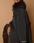 SAVANN Luxury COAT 100% lana grey