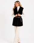Gilet visone violetta