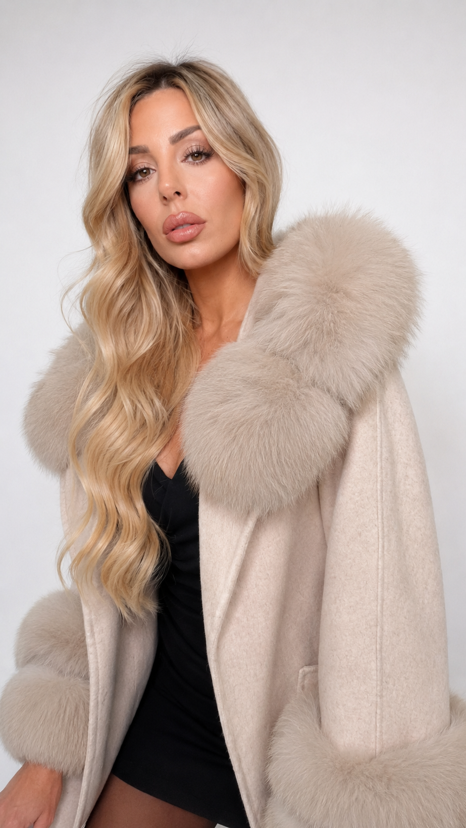 Cappotto Malin in lana e cashmere panna