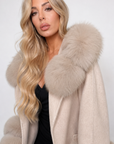Cappotto Malin in lana e cashmere panna
