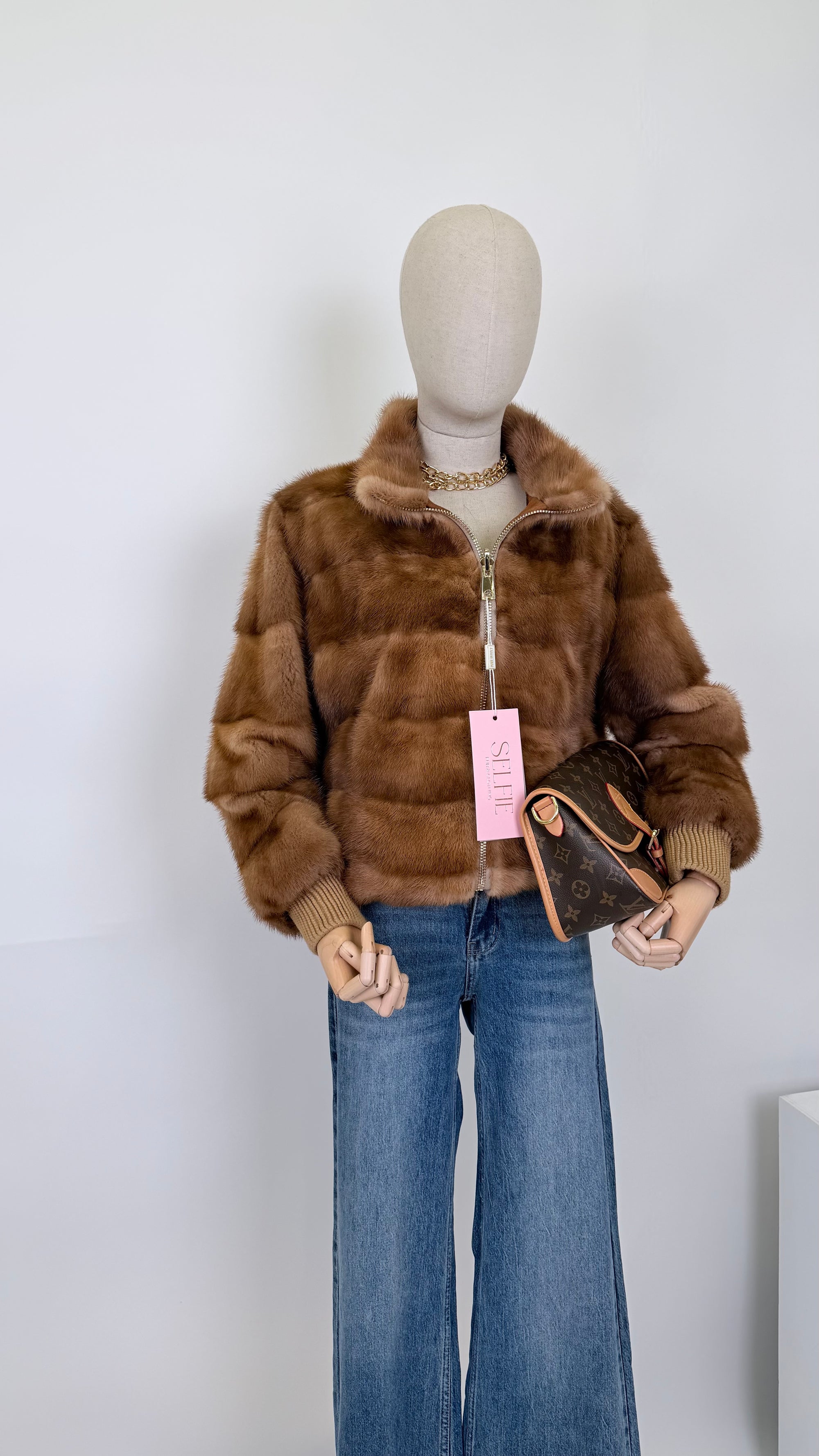 Bomber in visone orizzontale Callis