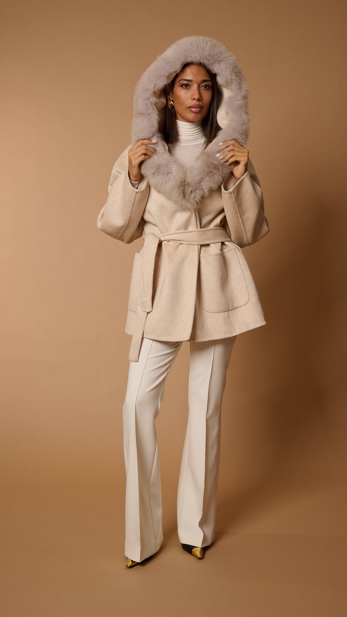 CUVE’ Luxury COAT wool &amp; CASHMERE