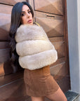 Stola in volpe luxury nude