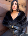 Stola in volpe Luxury black
