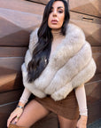 Stola in volpe luxury nude