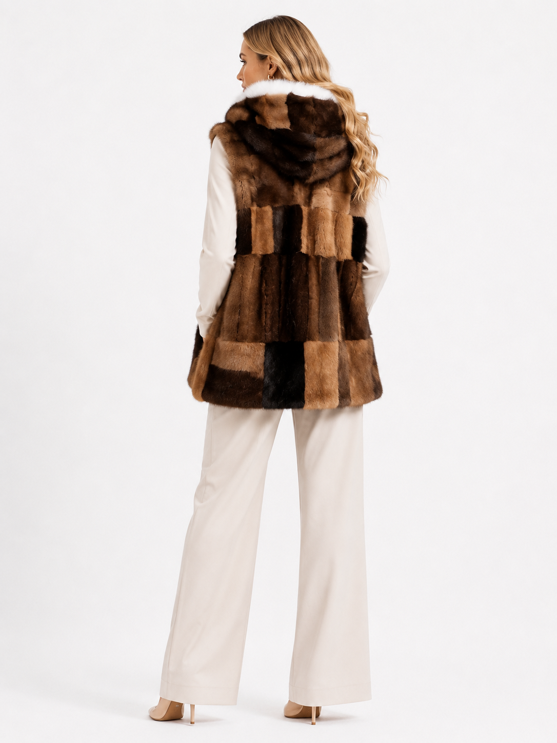 Gilet visone pach Ysaline
