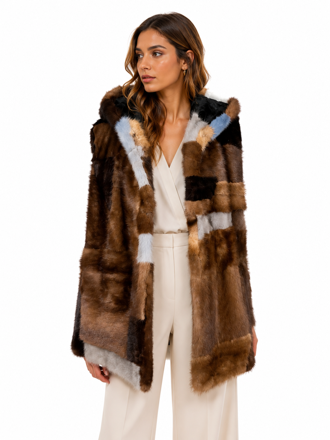 Gilet visone pach Arvelia