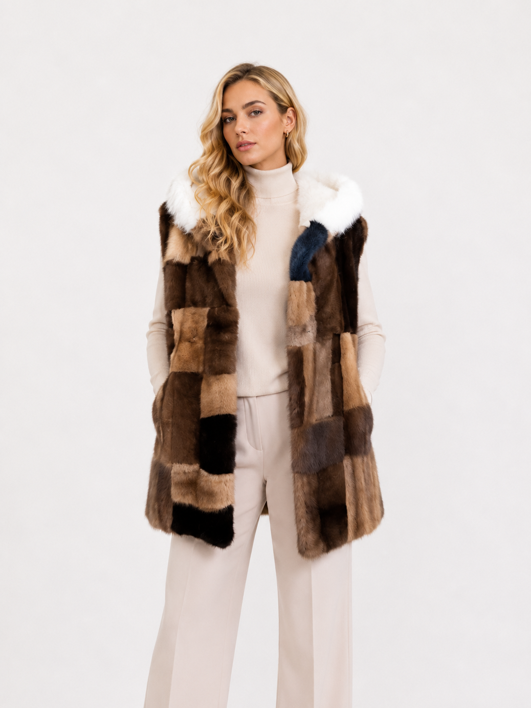 Gilet visone pach Ysaline