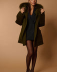 Galbin wool luxury coat green