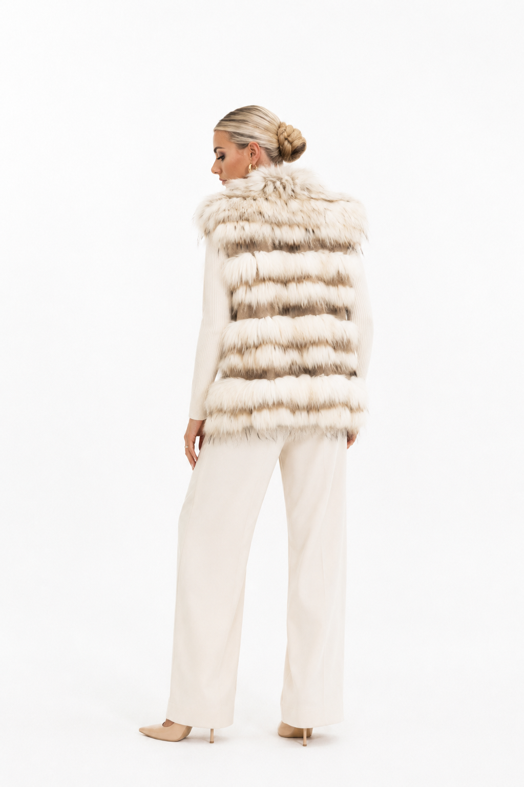 Gilet volpe amaranto