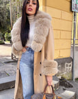 Cappotto doppiopetto beige luxury