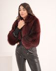 Bomber crop Burgundy