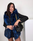 Gilet volpe blu coulisse