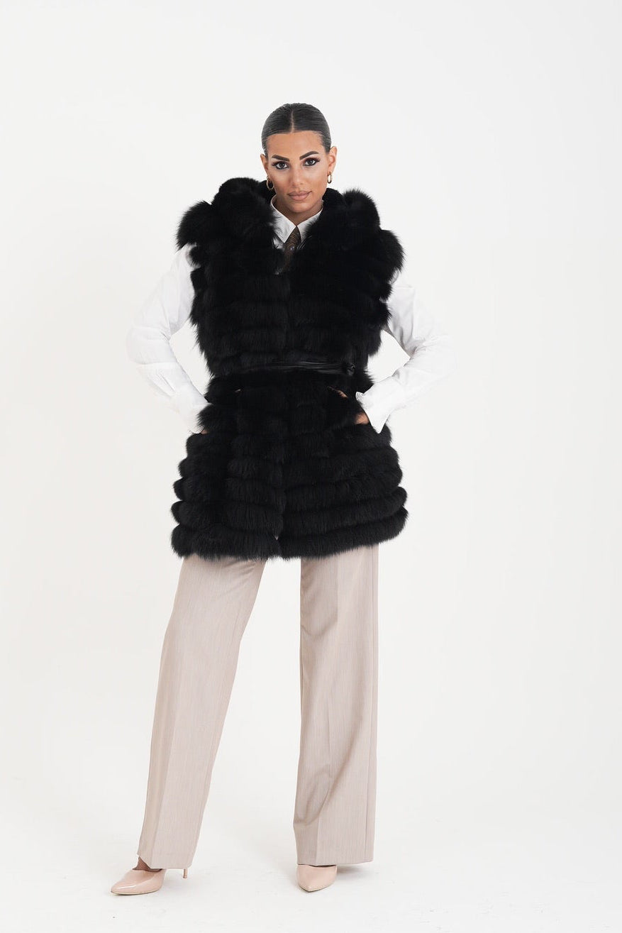 Gilet volpe Marzia nero