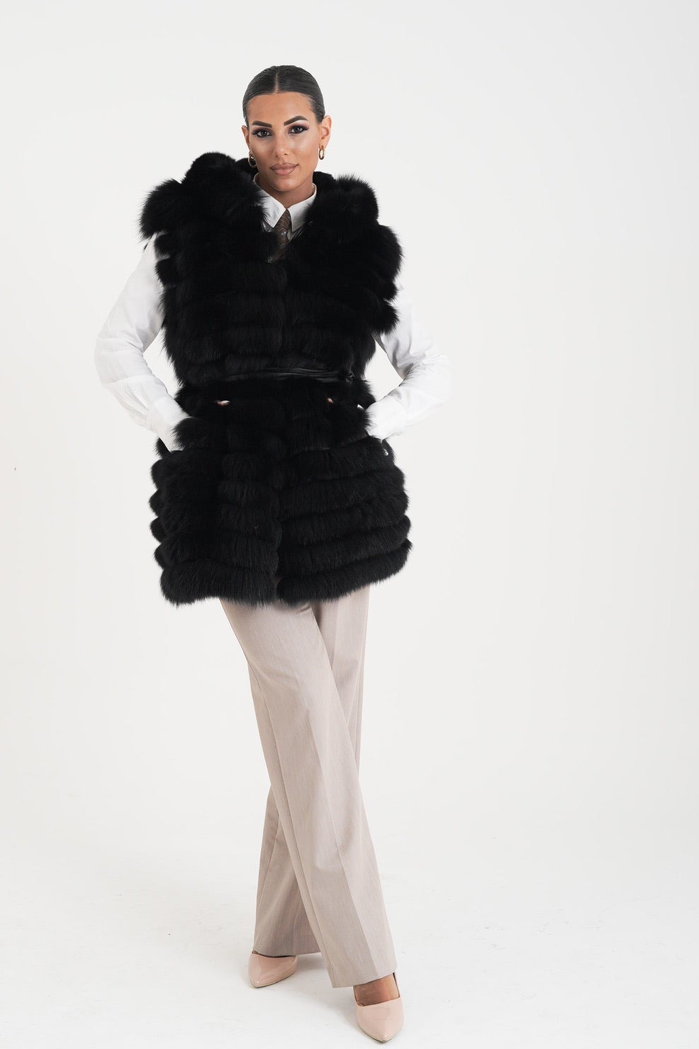 Gilet volpe Marzia nero