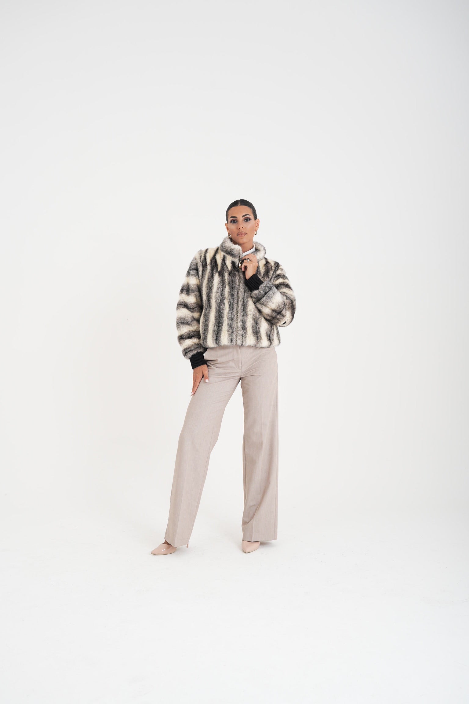 Bomber visone lisbeth