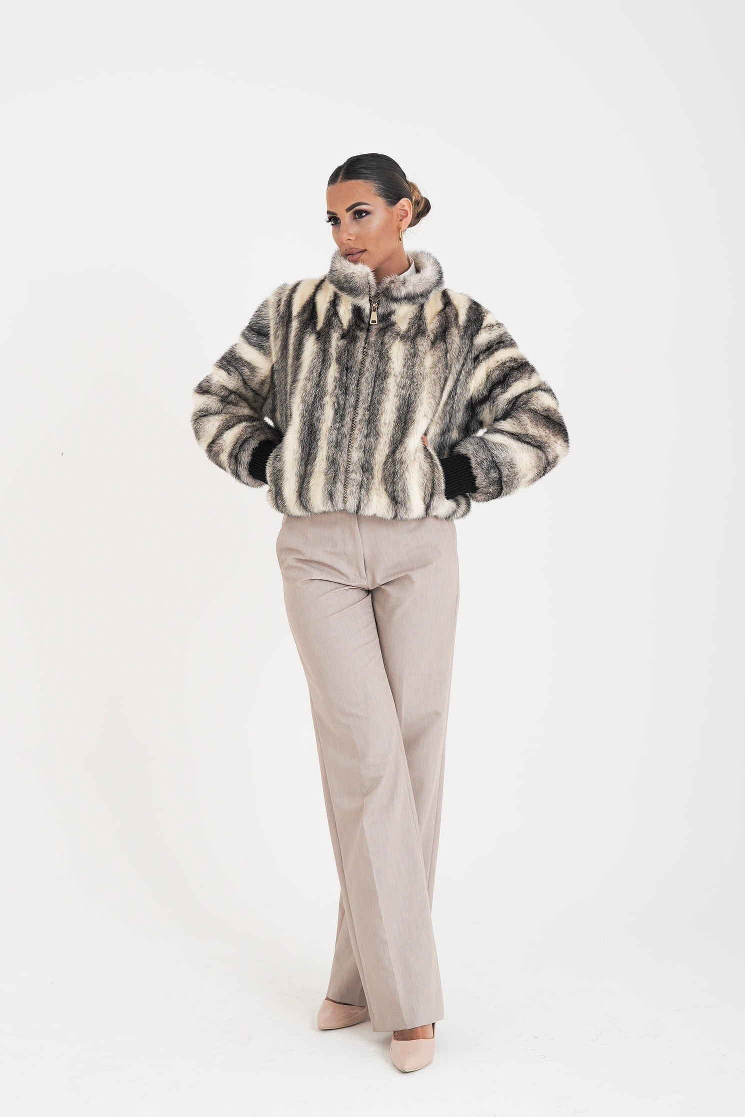 Bomber visone lisbeth