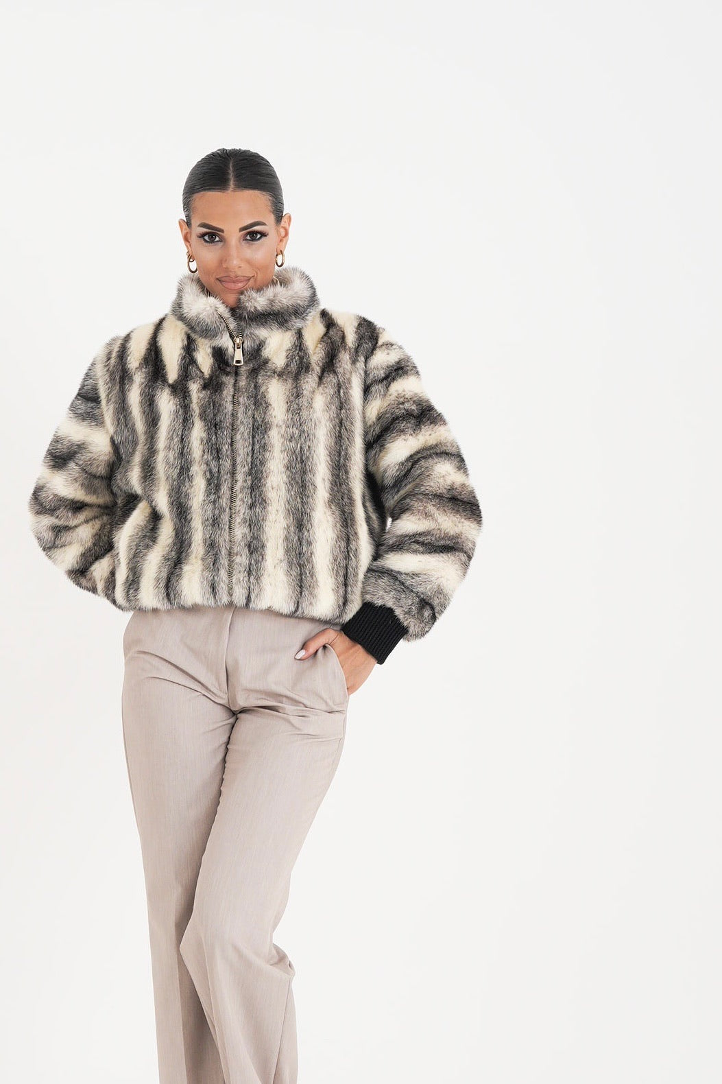 Bomber visone lisbeth