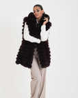 Gilet volpe Marzia bordeaux